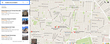 Ficha de Museo en Google Maps